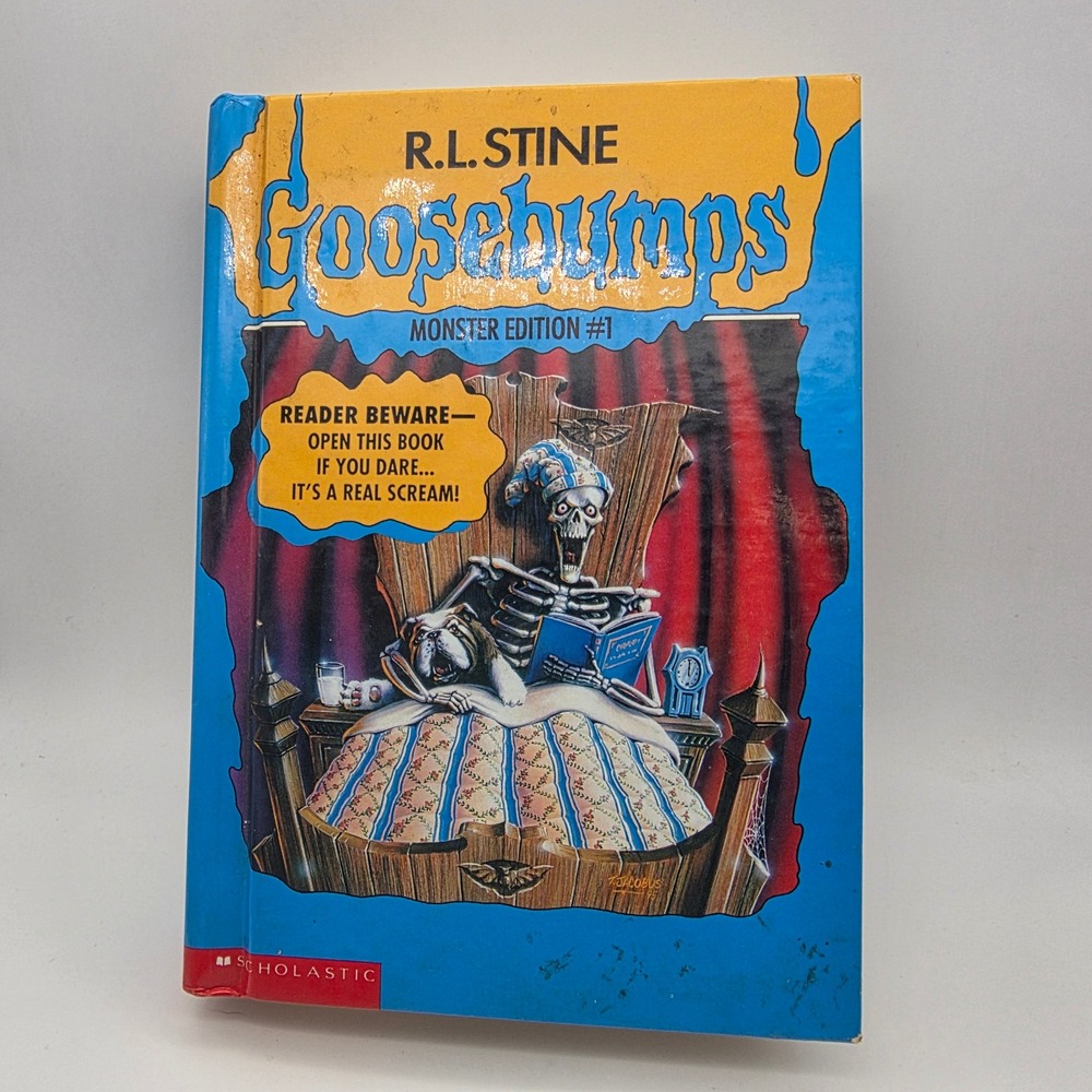 Goosebumps R.L. Stine Monster Edition #1 Hardcover Blue Vintage 1995 Good